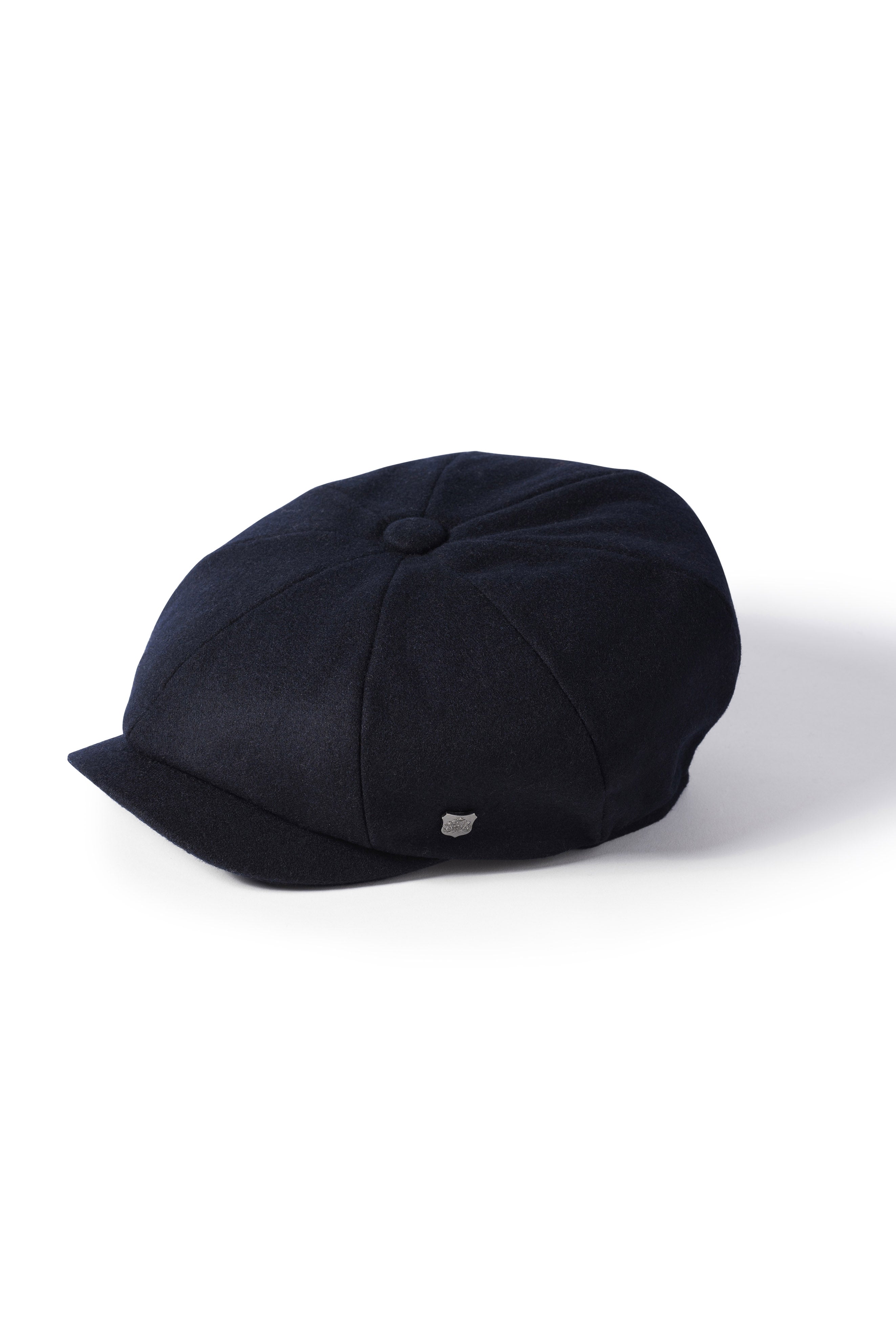 Failsworth Alfie Melton Bakerboy Wool Blend Cap - Navy