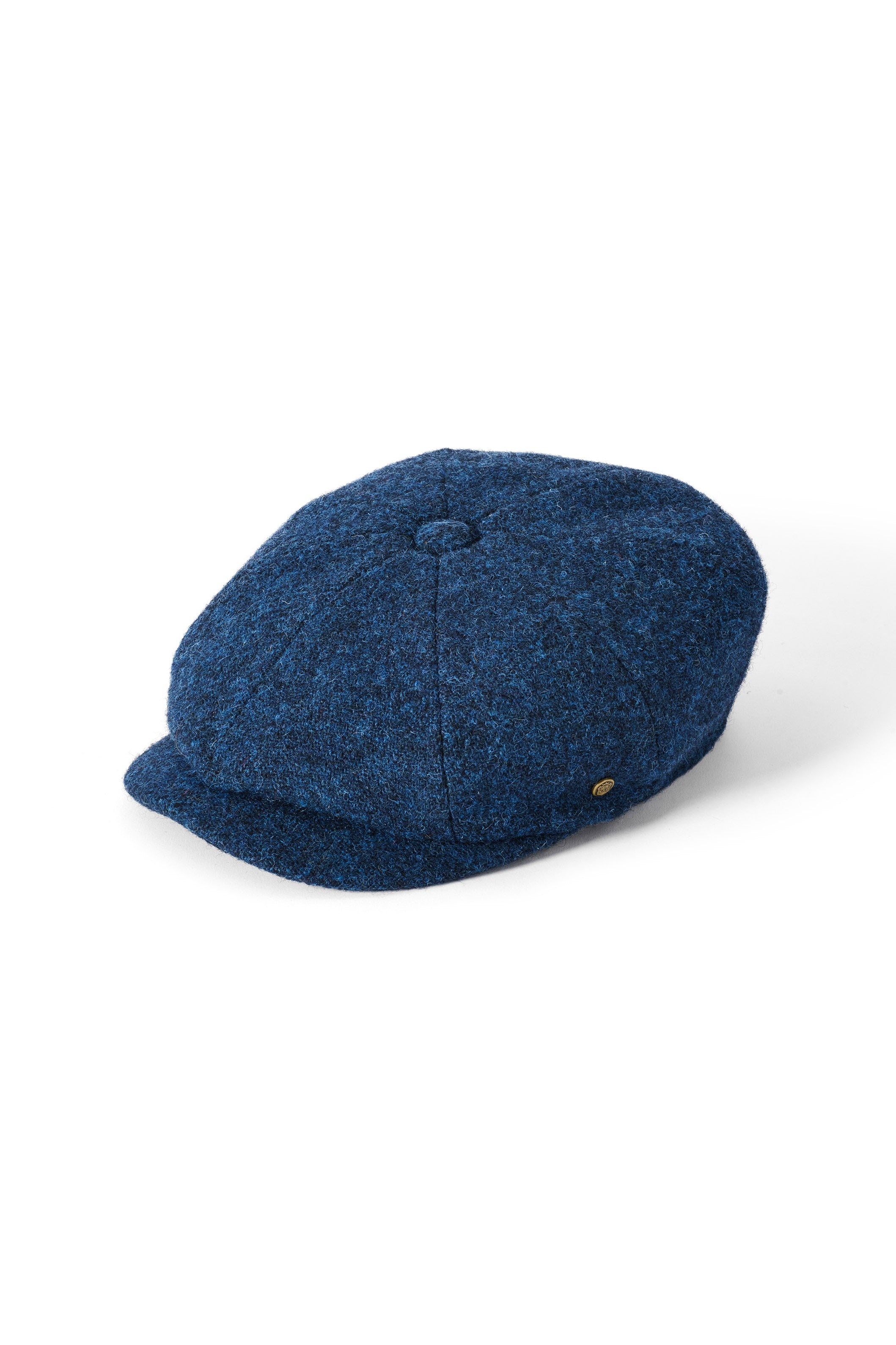 Failsworth Carloway Harris Tweed Newsboy Cap - Blue