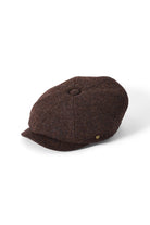 Failsworth Carloway Harris Tweed Newsboy Cap - Brown