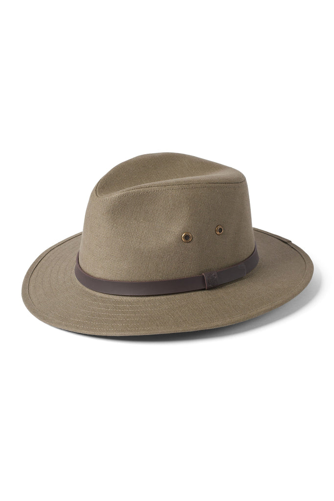 Failsworth Irish Linen Safari Fedora Hat - Khaki