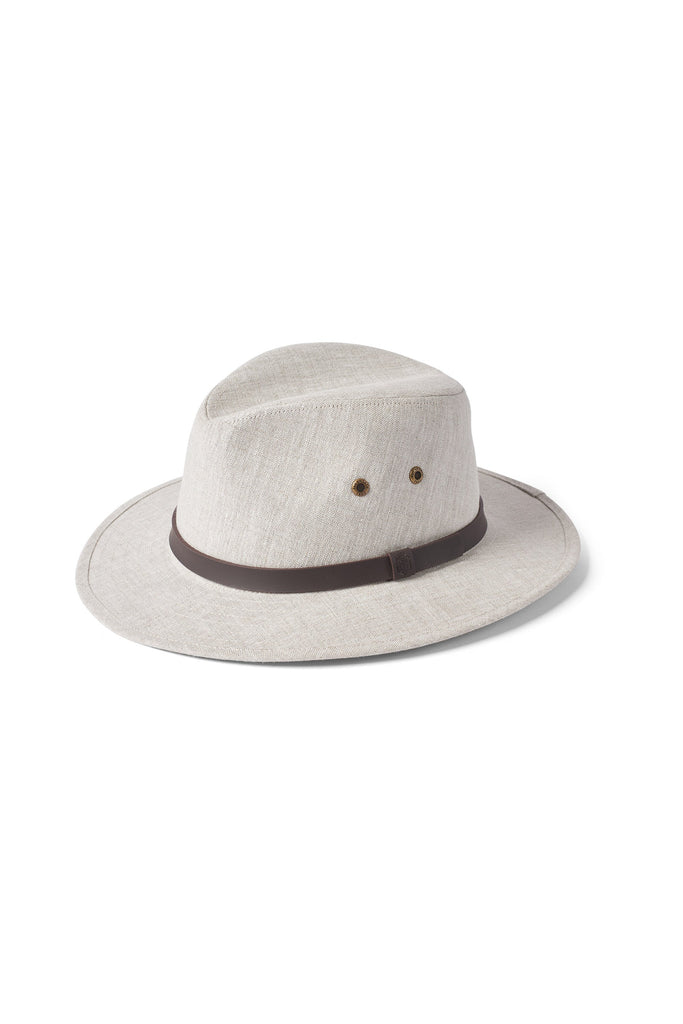 Failsworth Irish Linen Safari Fedora Hat - Natural