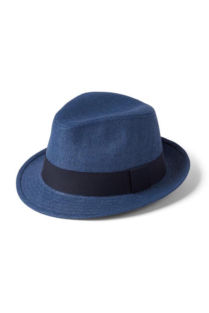Failsworth Paperstraw Trilby Hat - Navy