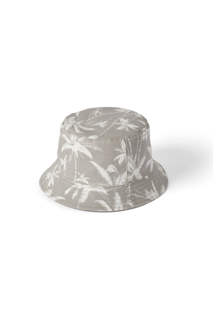 Failsworth Reversible Cotton Bucket Hat - Putty/Palm Leaf