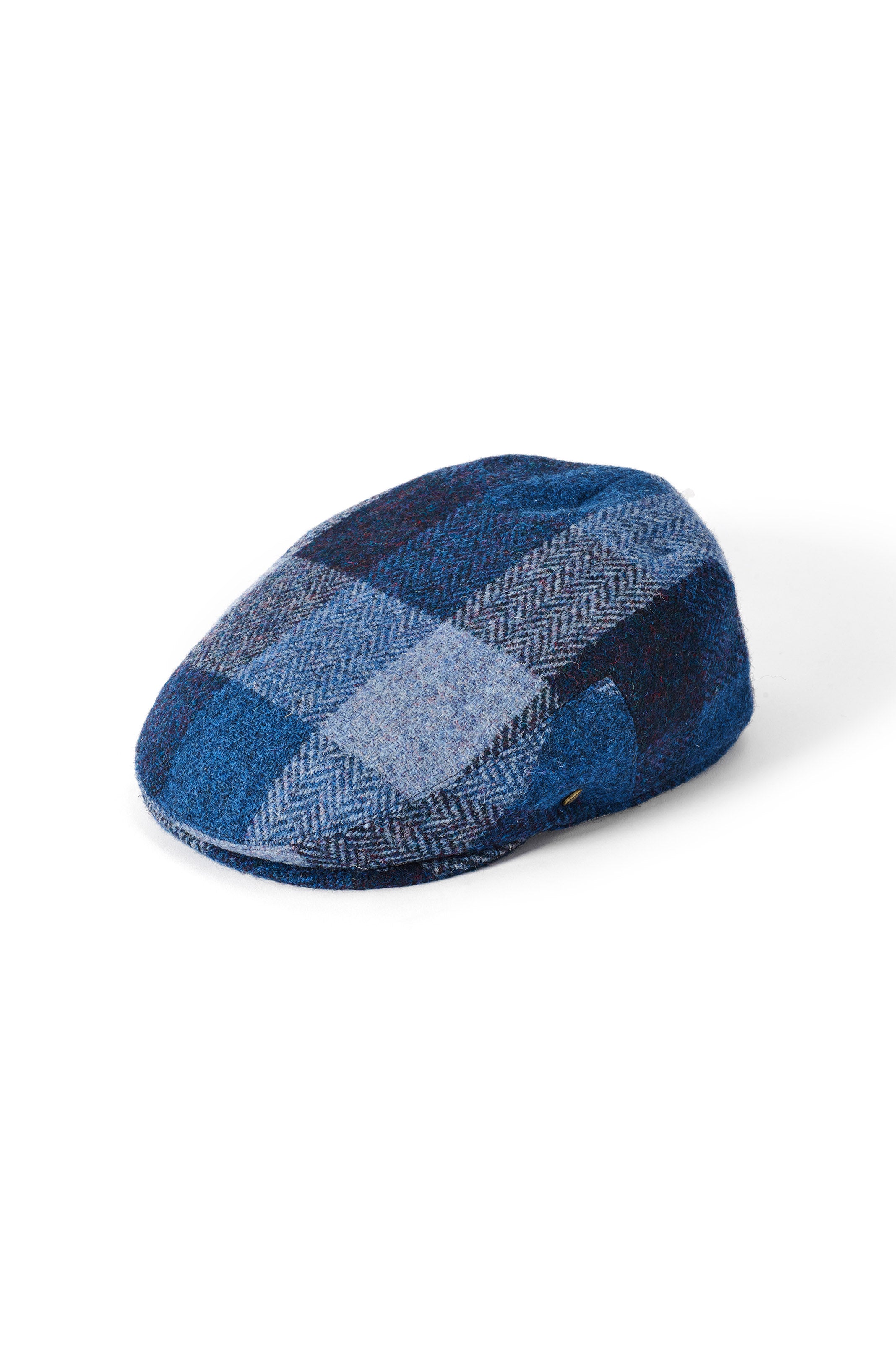 Failsworth Stornoway Harris Tweed Flat Cap - Blue