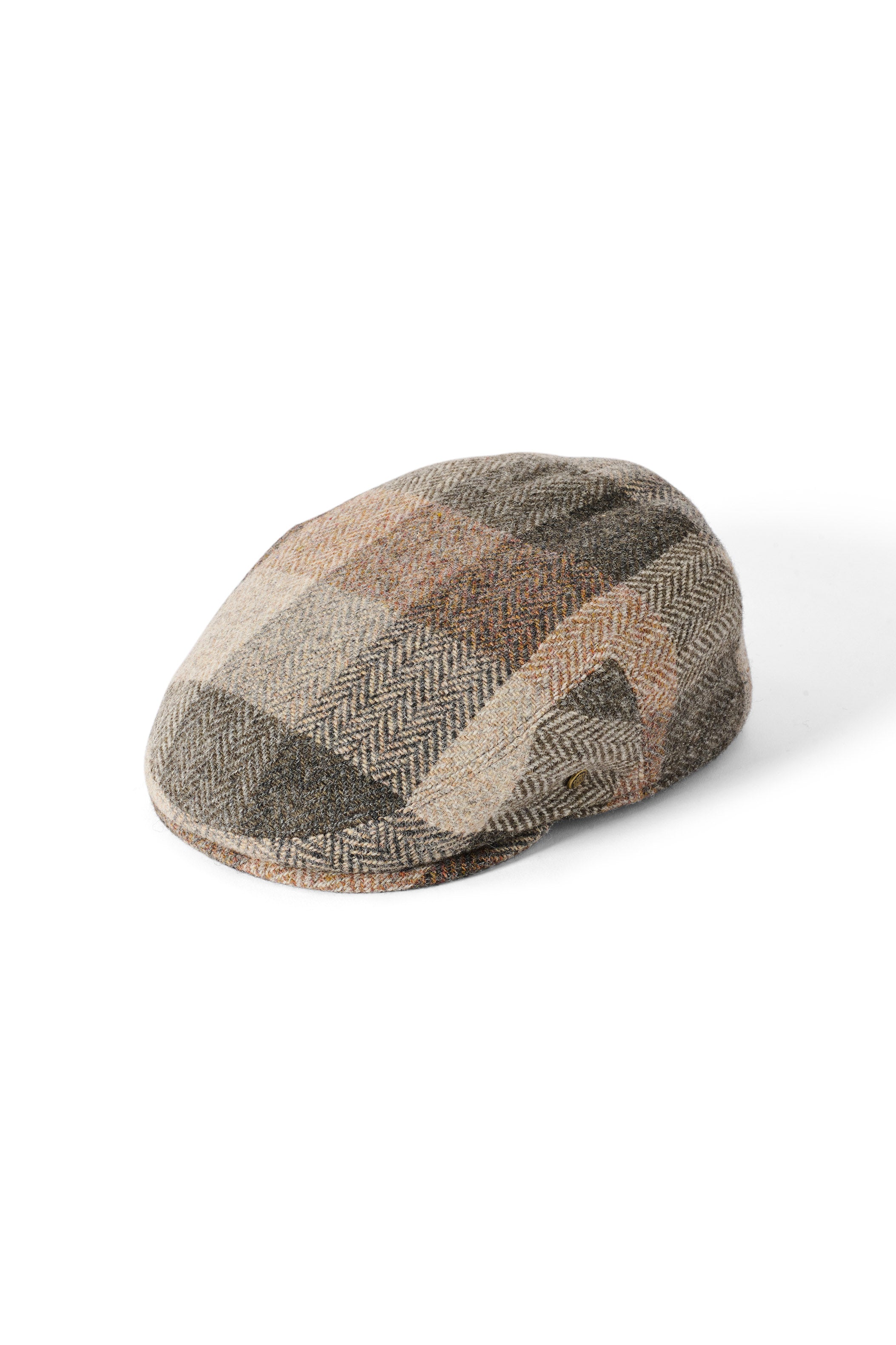 Failsworth Stornoway Harris Tweed Flat Cap - Brown