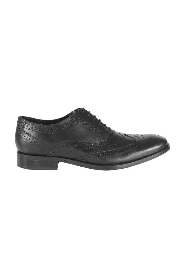FRONT Diego Leather Brogues - Black
