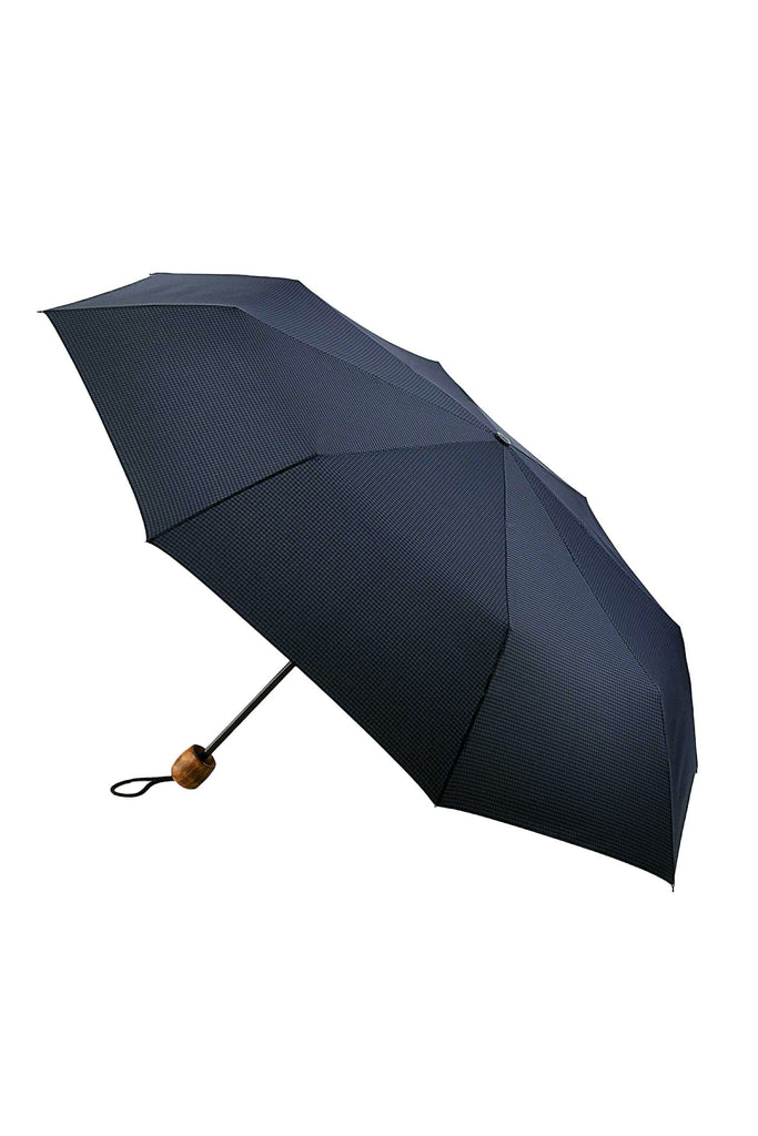 Fulton Hackney-2 Wood Handled Umbrella - Navy Gingham G868_NAVY_OS