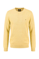 Fynch Hatton Air Cotton Crew Neck Jumper - Pale Yellow