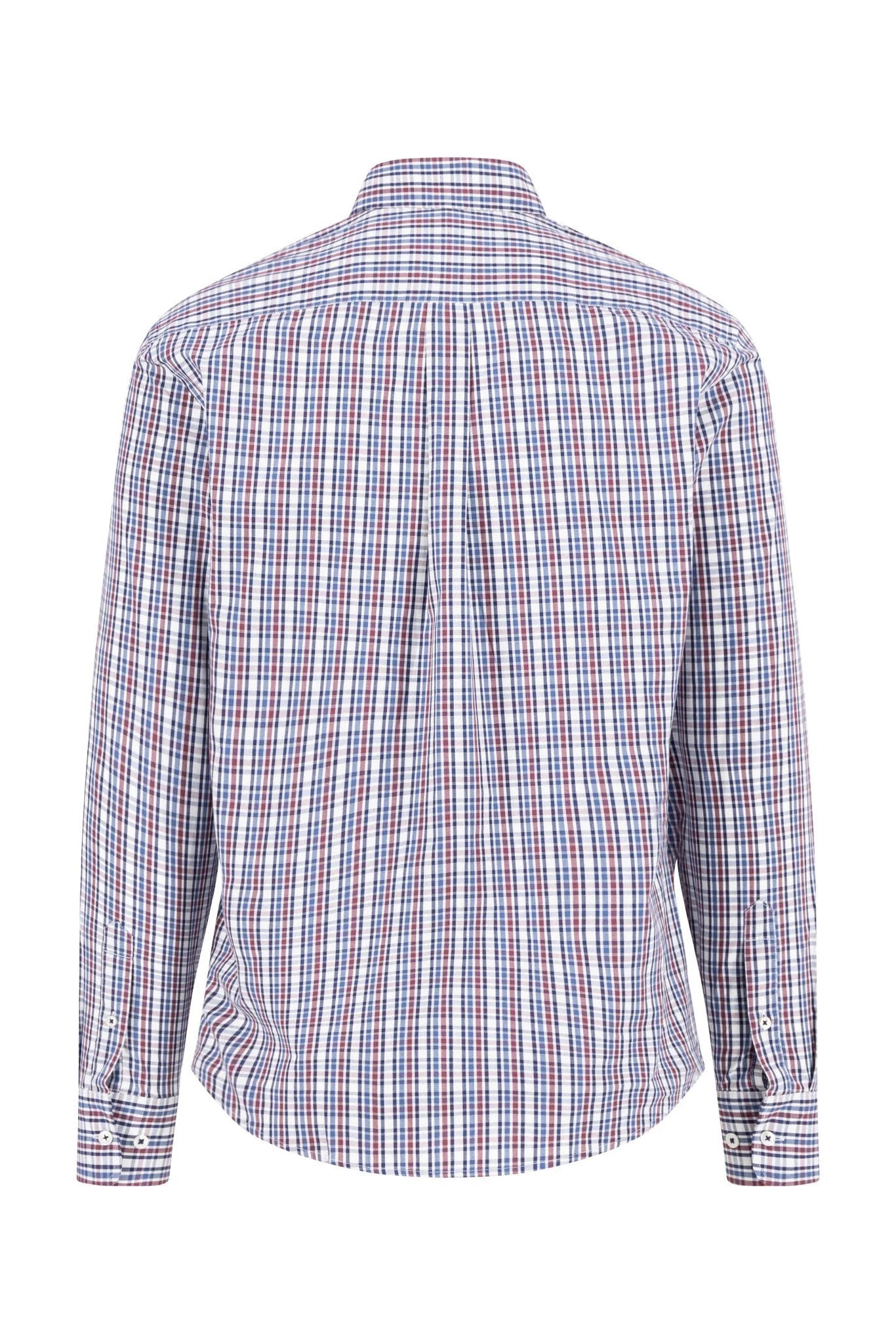 Fynch Hatton Button-Down Check Shirt - Deep Merlot