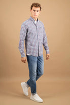 Fynch Hatton Button-Down Check Shirt - Deep Merlot