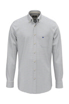 Fynch Hatton Button-Down Check Shirt - Harbor Blue
