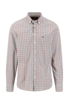 Fynch Hatton Button-Down Colourful Check Shirt - Brick