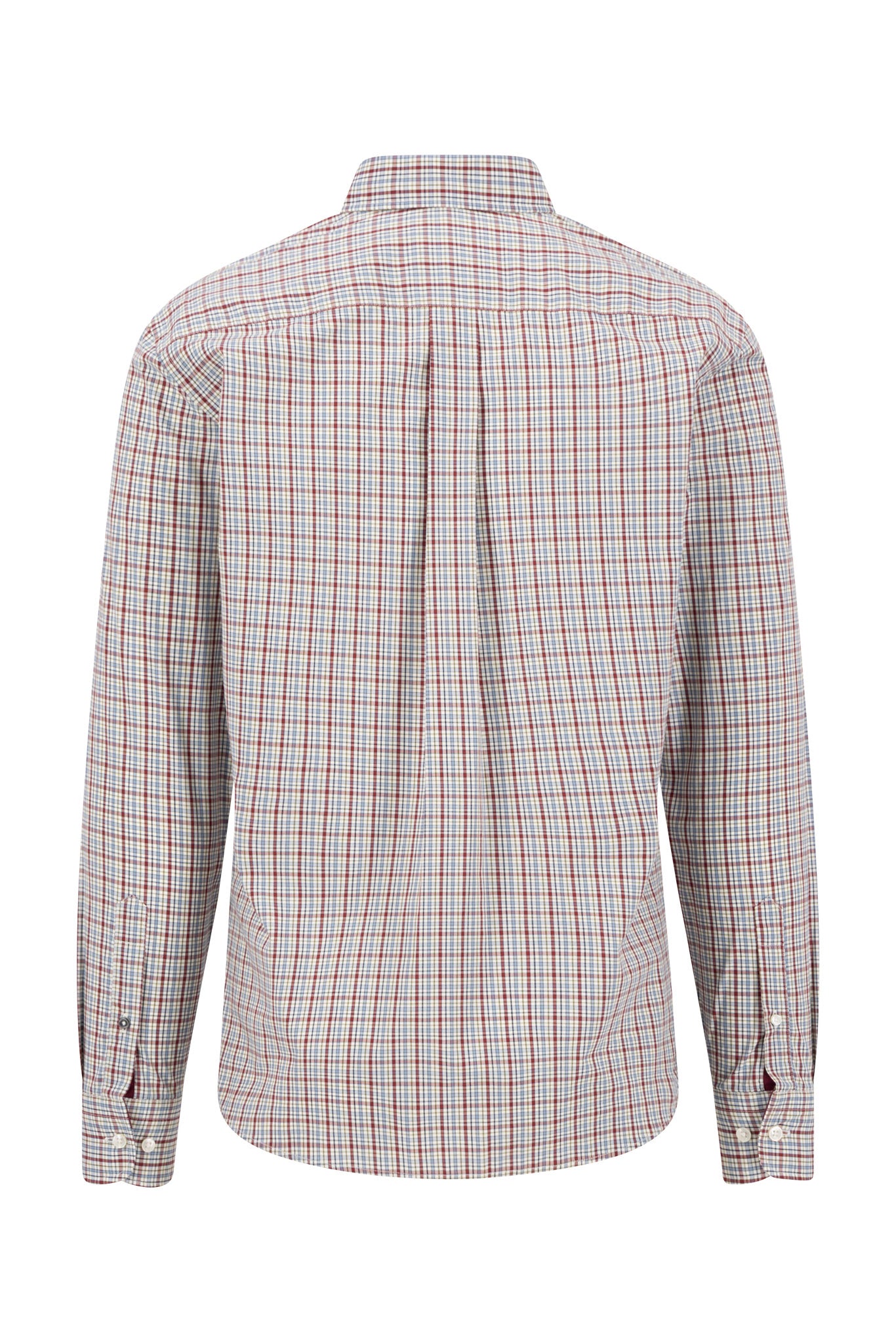 Fynch Hatton Button-Down Colourful Check Shirt - Brick