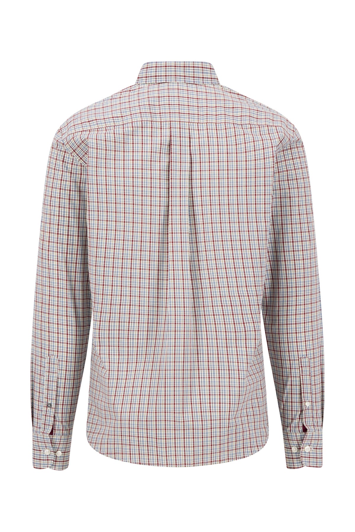 Fynch Hatton Button-Down Colourful Check Shirt - Brick