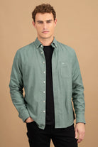 Fynch Hatton Button-Down Flannel Shirt - Dark Ivy