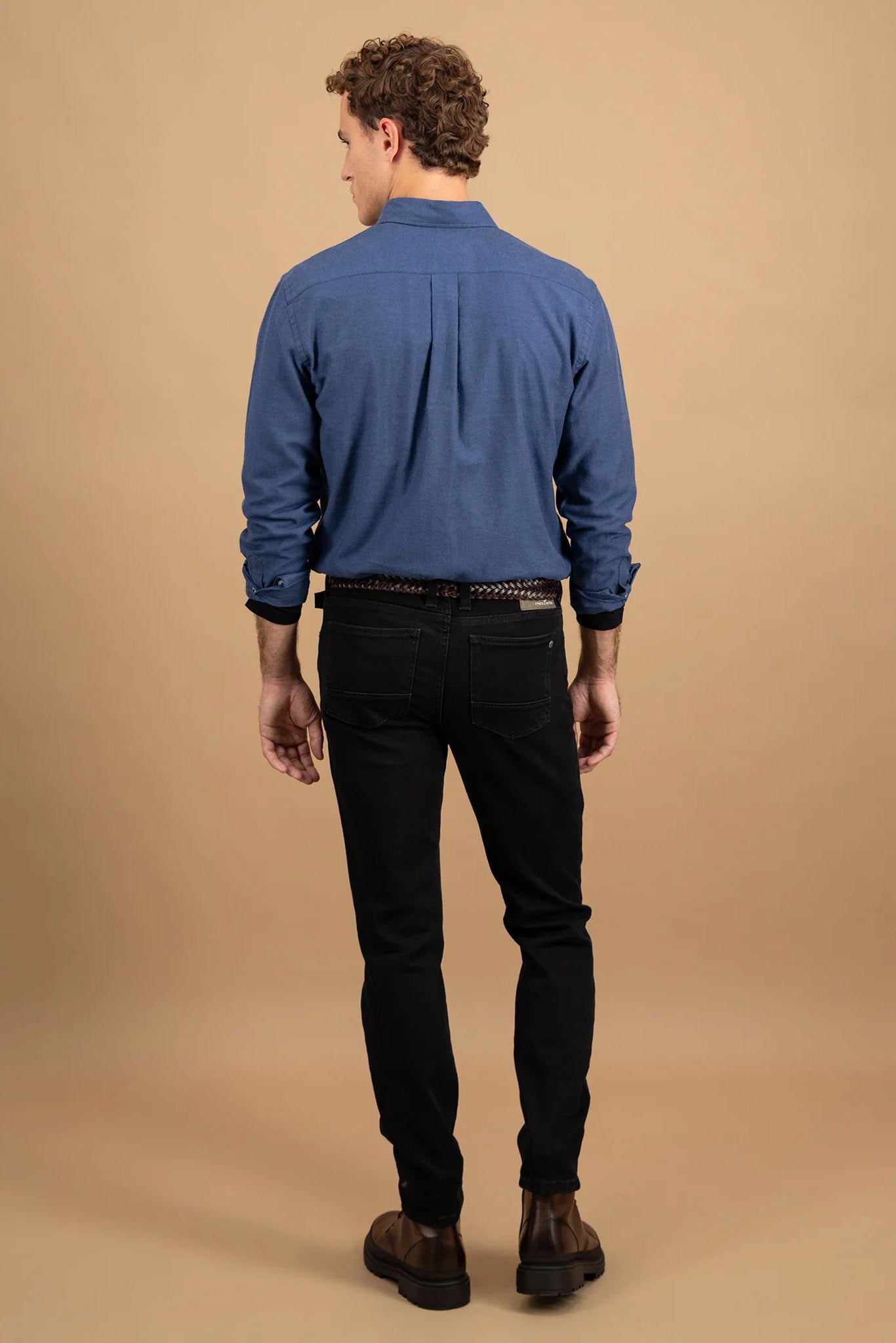 Fynch Hatton Button-Down Flannel Shirt - Navy