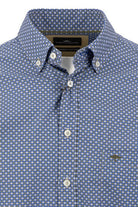 Fynch Hatton Button-Down Neat Print Shirt - Cobalt