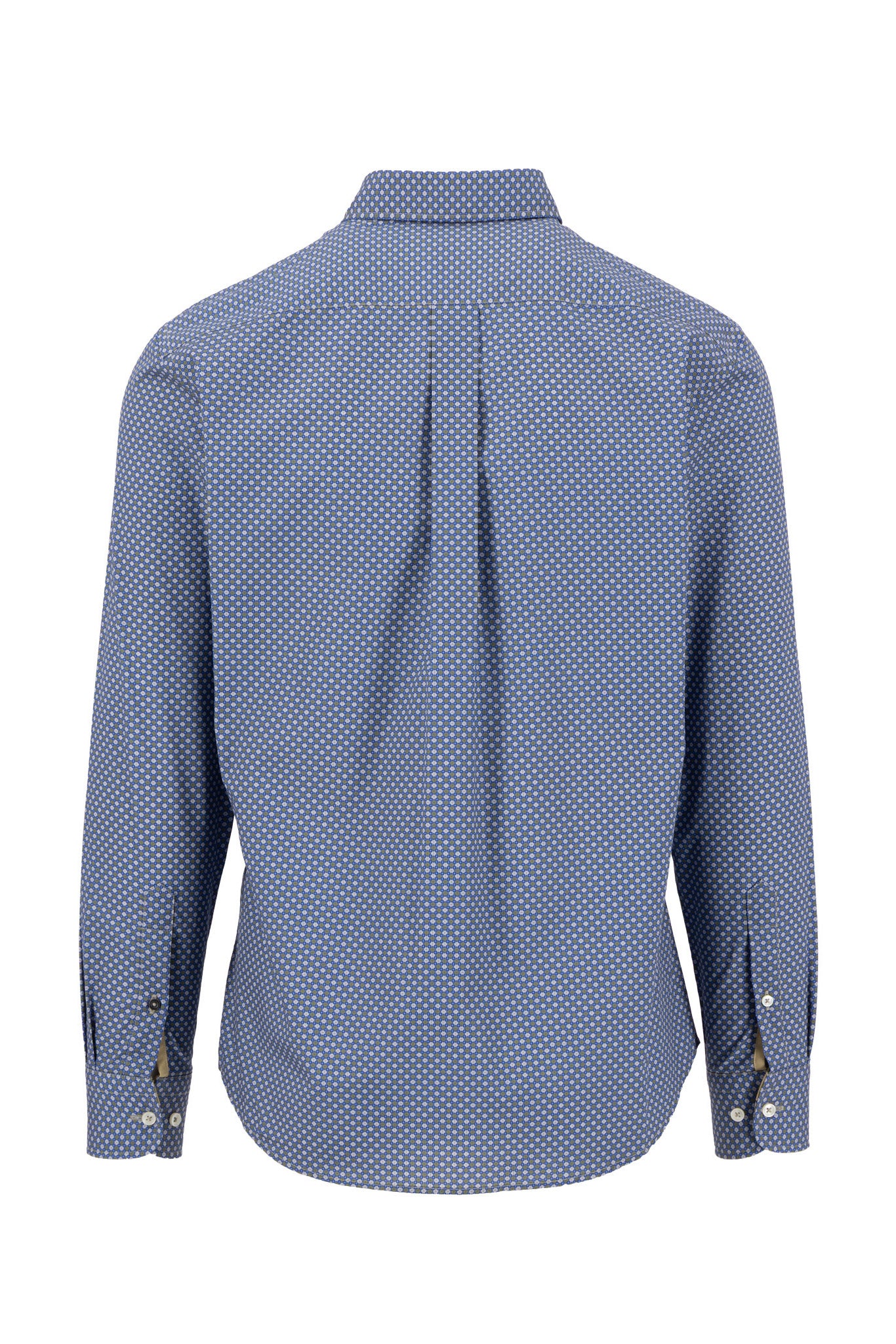 Fynch Hatton Button-Down Neat Print Shirt - Cobalt
