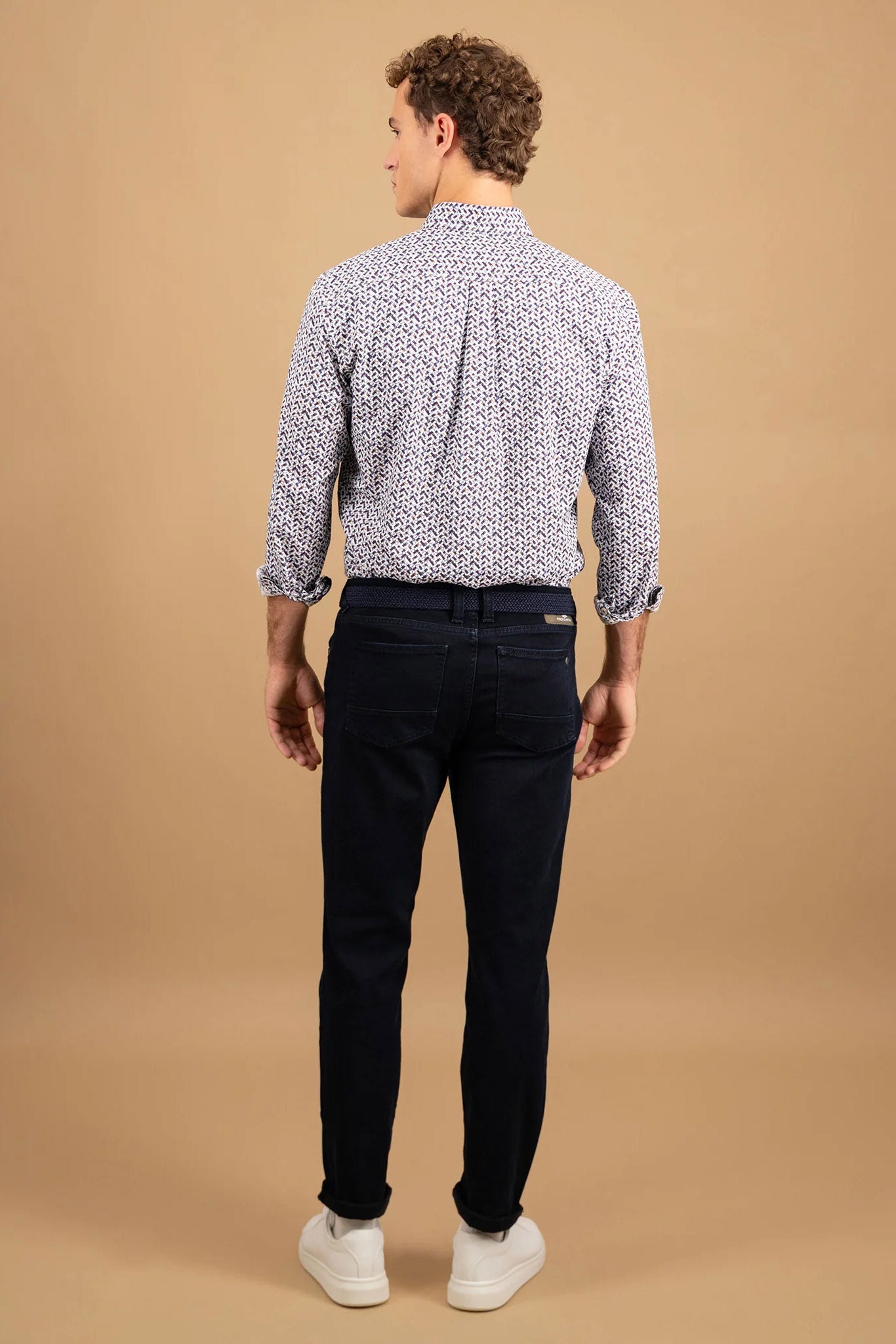 Fynch Hatton Button-Down Print Shirt - Deep Merlot