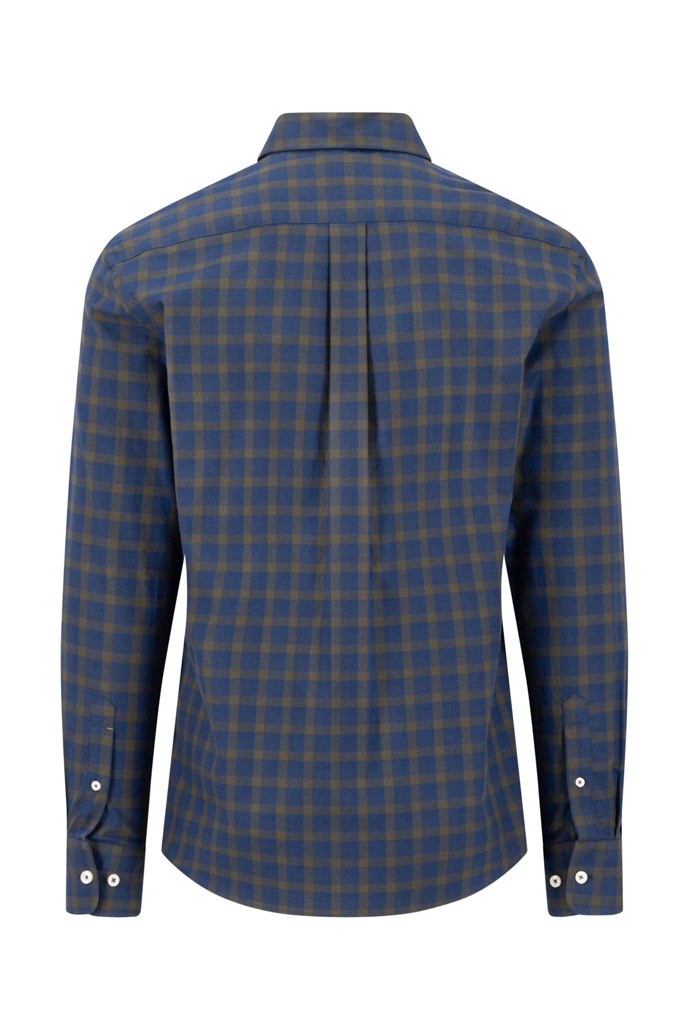 Fynch Hatton Button-Down Two Tone Check Shirt - Cypress