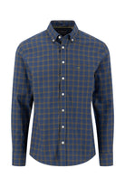 Fynch Hatton Button-Down Two Tone Check Shirt - Cypress