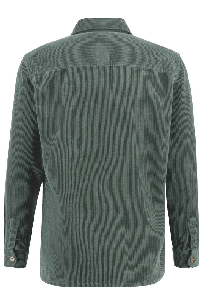 Fynch Hatton Corduroy Cotton Overshirt - Sage Green