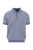 Fynch Hatton Cotton/Linen Stripe Polo - Horizon