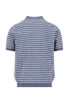 Fynch Hatton Cotton/Linen Stripe Polo - Horizon