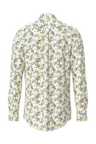 Fynch Hatton Cotton Slub Floral Shirt - Pale Yellow
