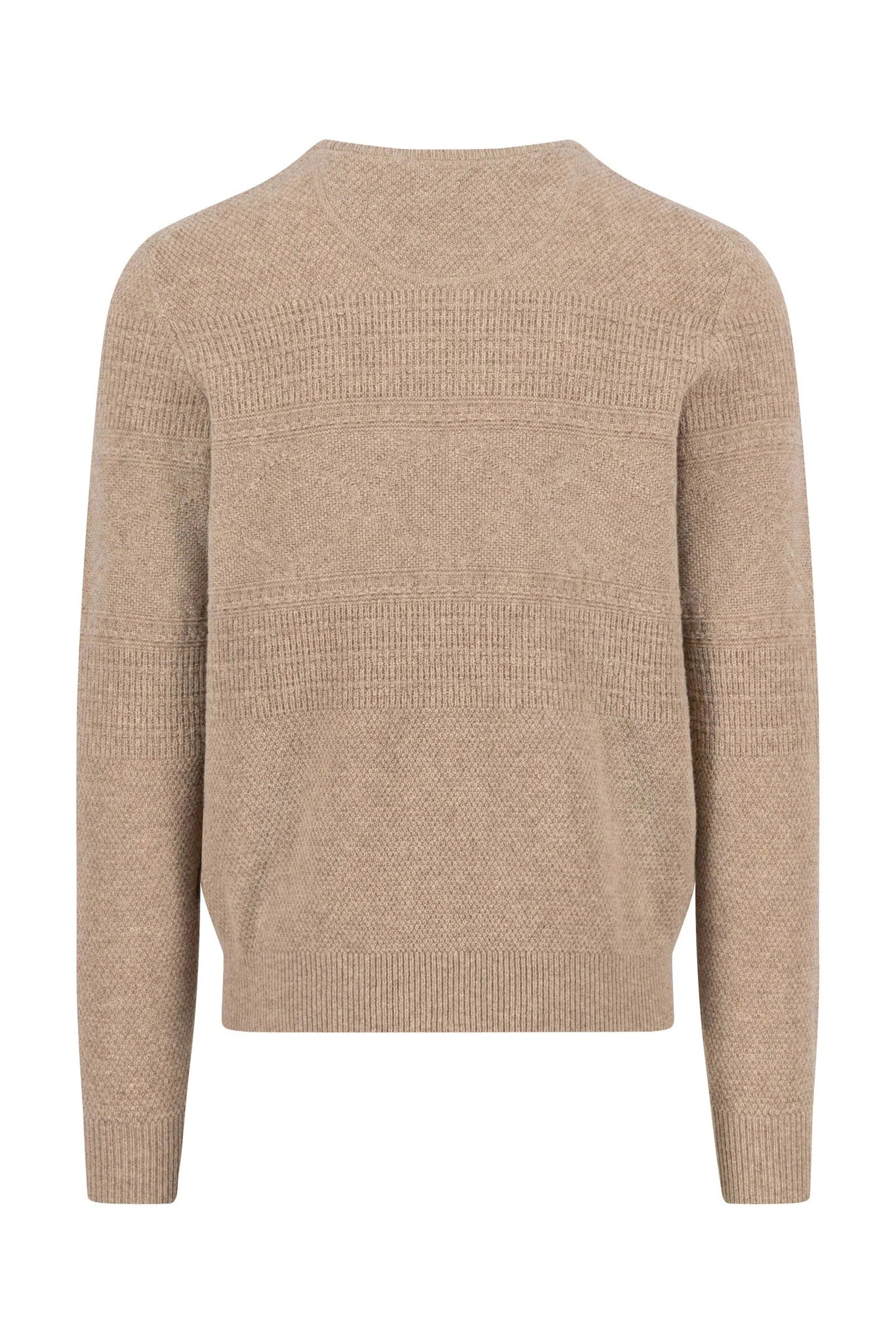 Fynch Hatton Lambswool Crew Neck Jumper - Taupe