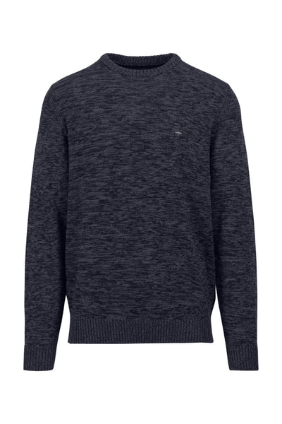 Fynch Hatton Melange Knit Crew Neck Jumper Navy – Potters of Buxton