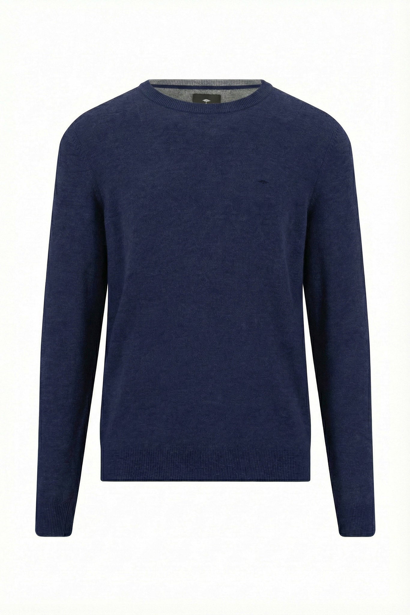 Fynch Hatton Merino Cashmere Crew Neck Jumper - Ink Blue