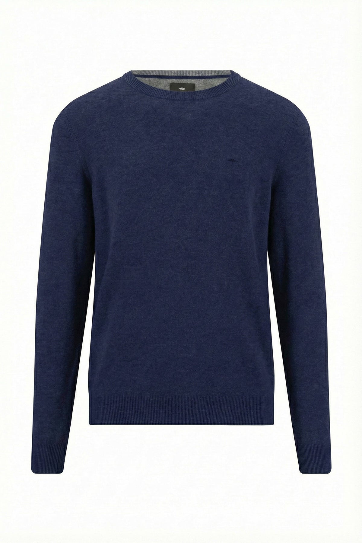 Fynch Hatton Merino Cashmere Crew Neck Jumper - Ink Blue