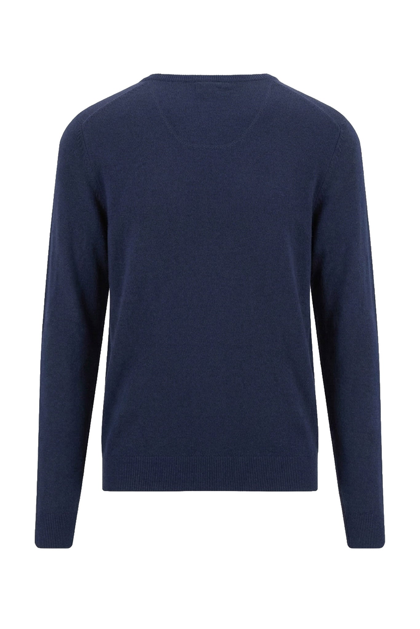 Fynch Hatton Merino Cashmere Crew Neck Jumper - Ink Blue
