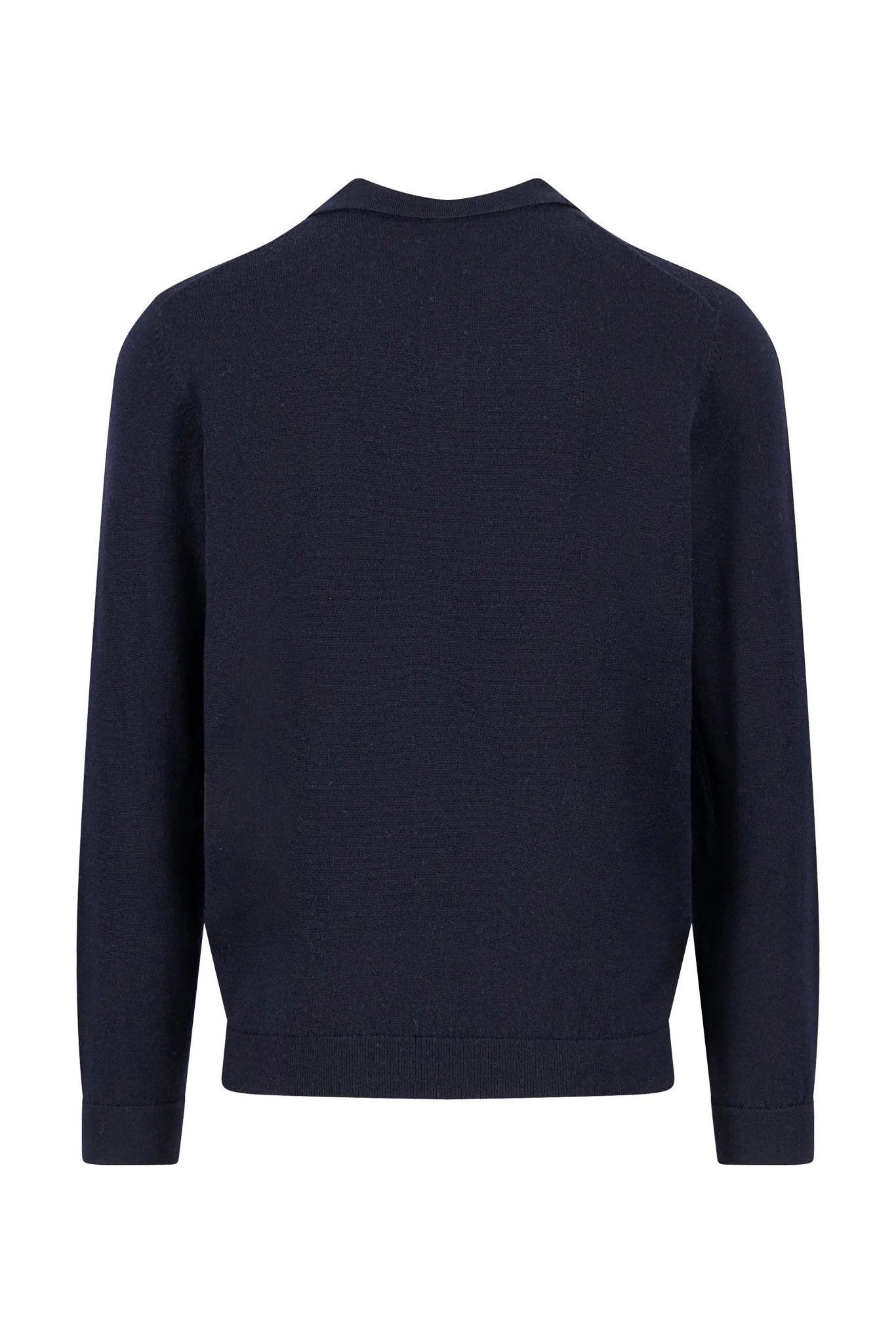 Fynch Hatton Merino Wool Knitted Polo - Navy