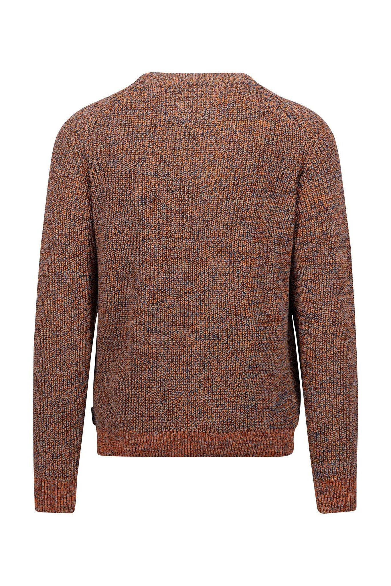 Fynch Hatton Multi Yarn Crew Neck Jumper - Flame