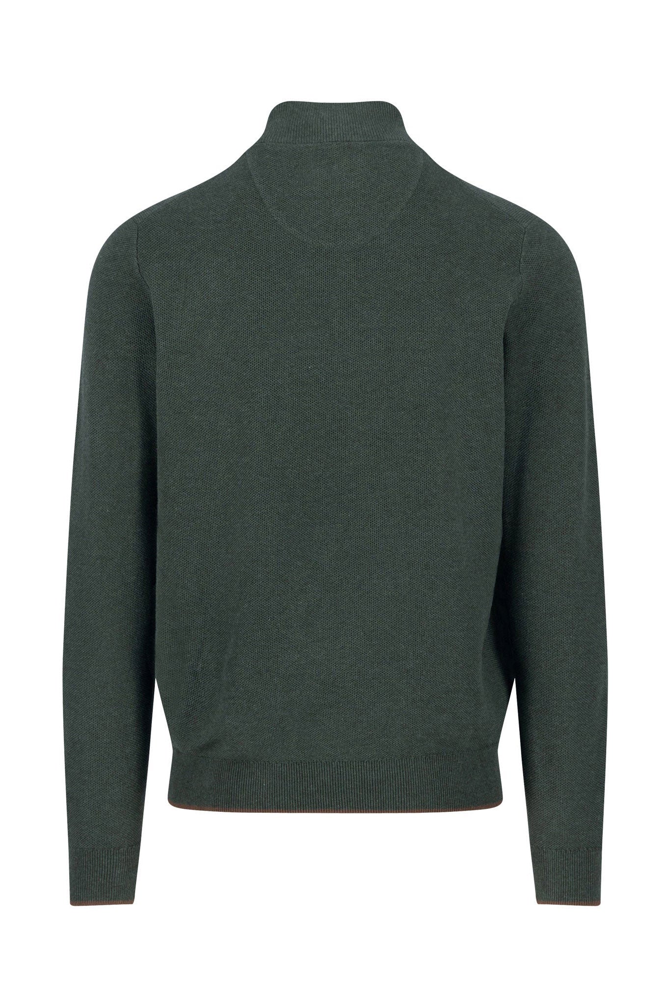 Fynch Hatton Quarter Button Knit Jumper - Dark Ivy