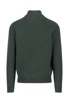 Fynch Hatton Quarter Button Knit Jumper - Dark Ivy