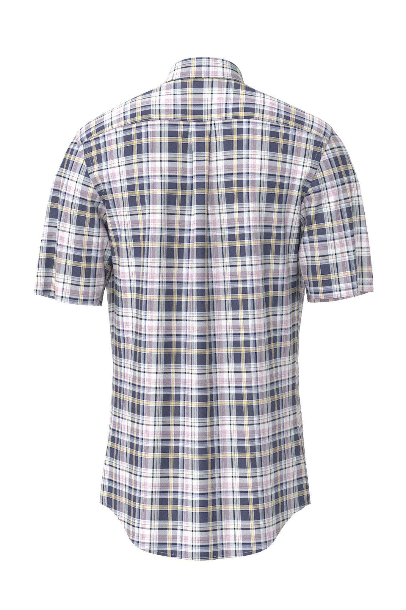 Fynch Hatton Short Sleeve Check Shirt - Horizon