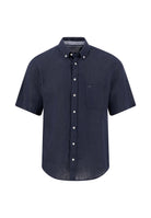 Fynch Hatton Short Sleeve Linen Shirt - Navy