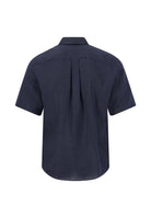 Fynch Hatton Short Sleeve Linen Shirt - Navy