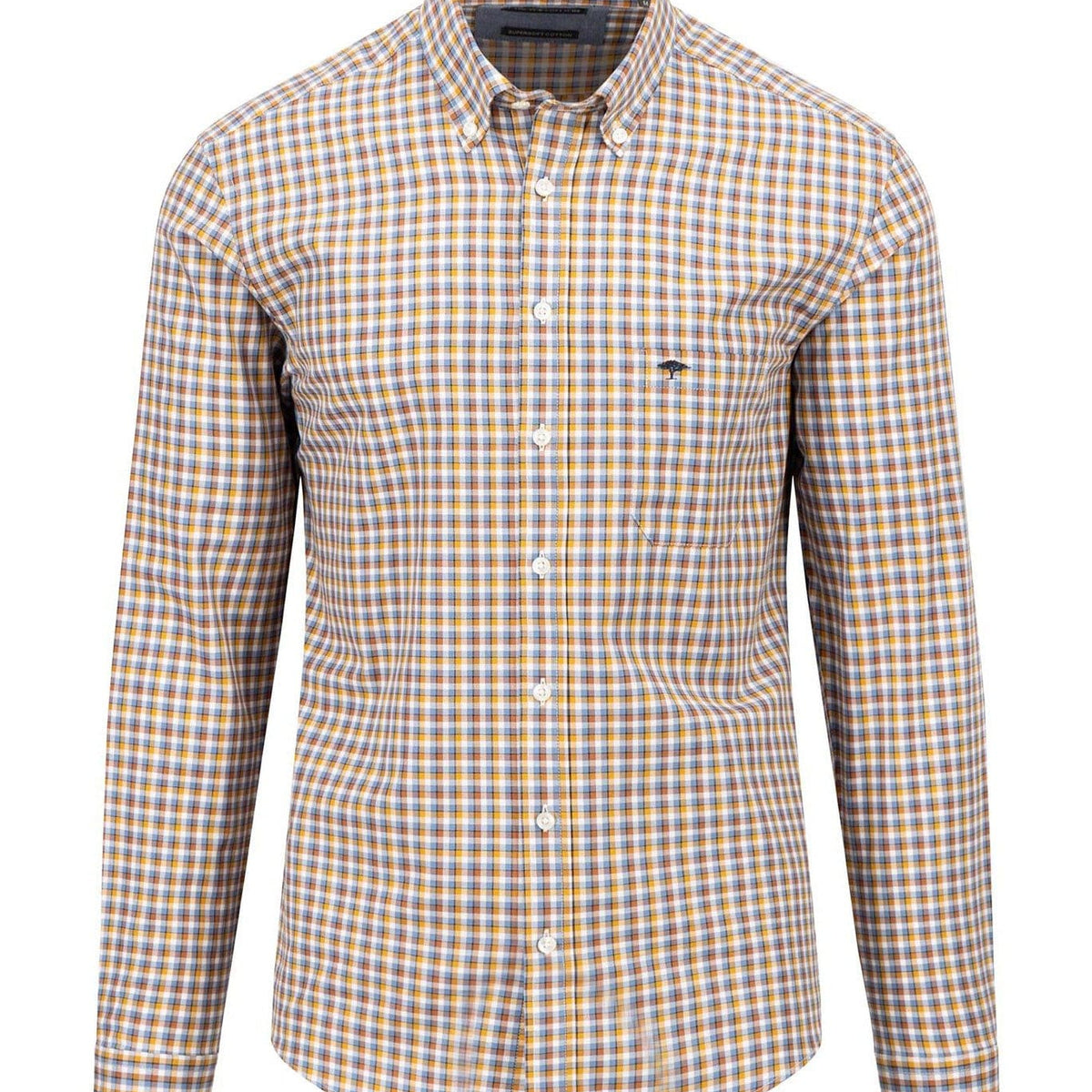 Fynch Hatton Small Combi Check Long Sleeve Shirt - Hazel – Potters of ...