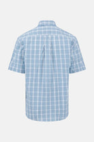 Fynch Hatton Summer Check Short Sleeve Shirt - Minty Green