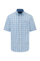Fynch Hatton Summer Check Short Sleeve Shirt - Minty Green
