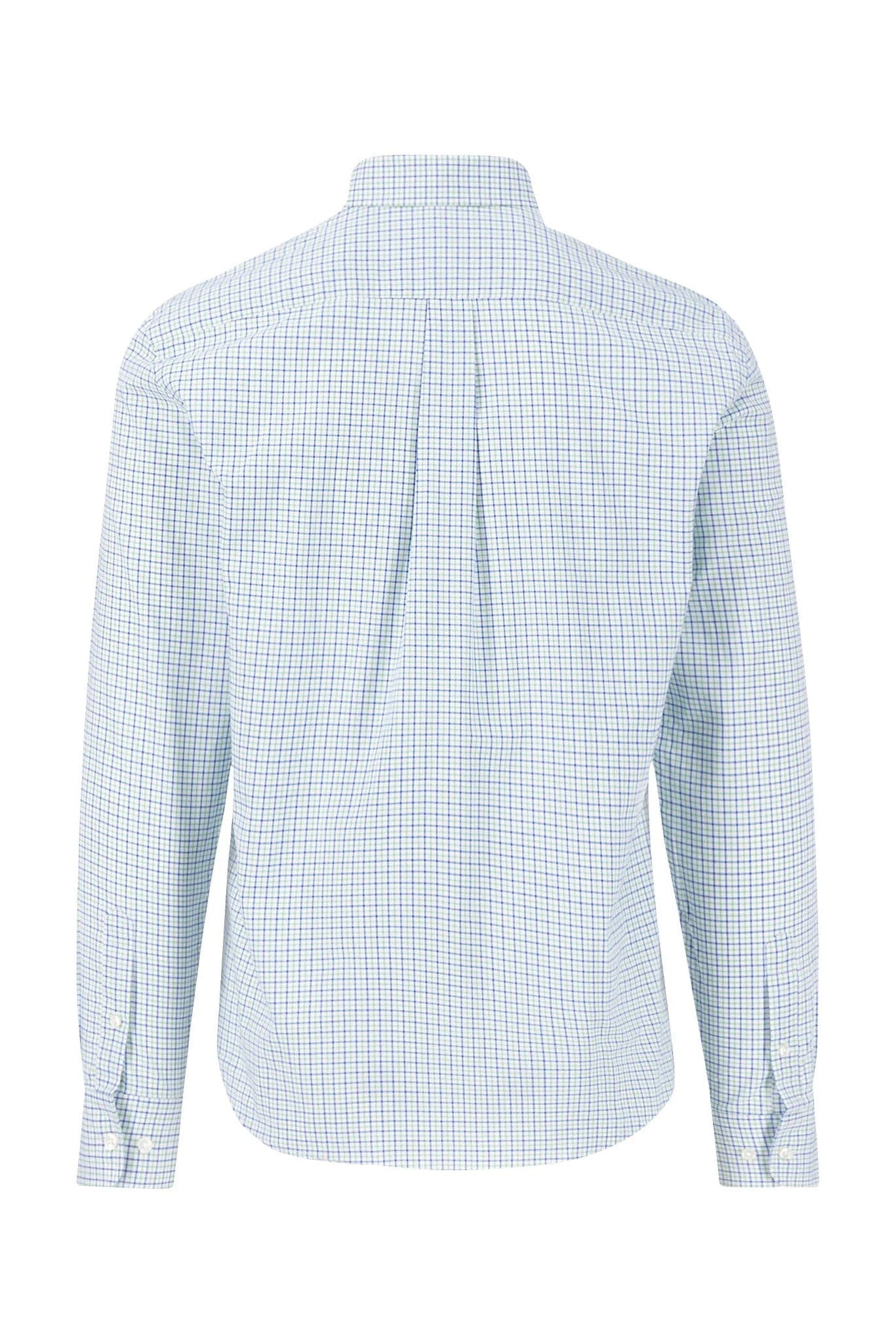 Fynch Hatton Summer Oxford Check Shirt - Turf Green