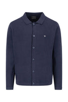 Fynch Hatton Superfine Cotton Buttoned Cardigan - Navy