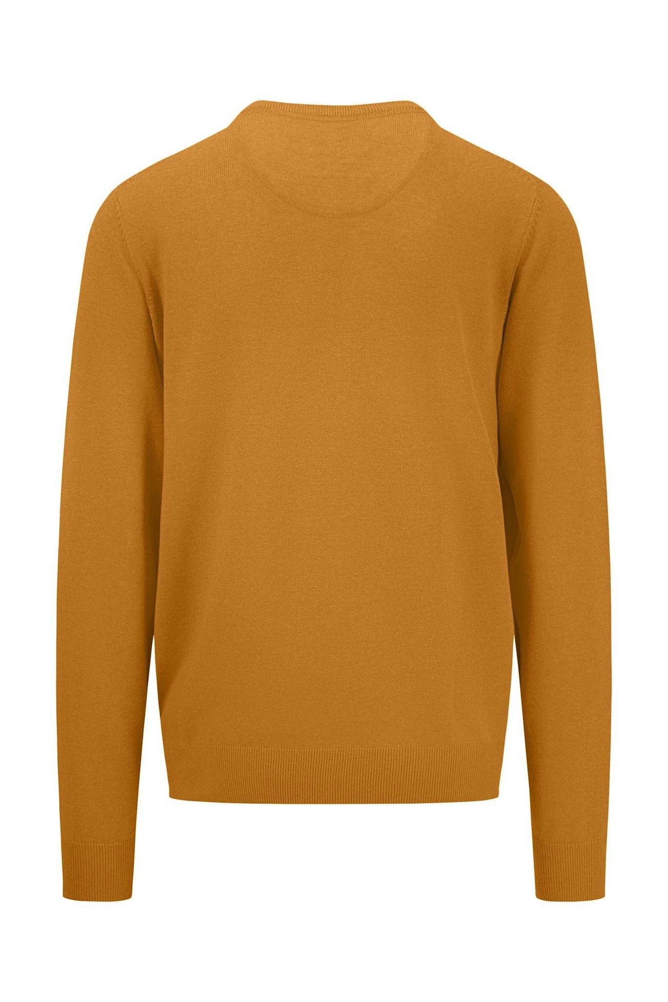 Fynch Hatton Superfine Cotton Crew Neck Jumper - New Dijon
