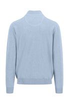 Fynch Hatton Superfine Cotton Quarter Zip Jumper - Summer Breeze