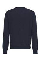 Fynch Hatton Superfine Cotton V-Neck Jumper - Navy