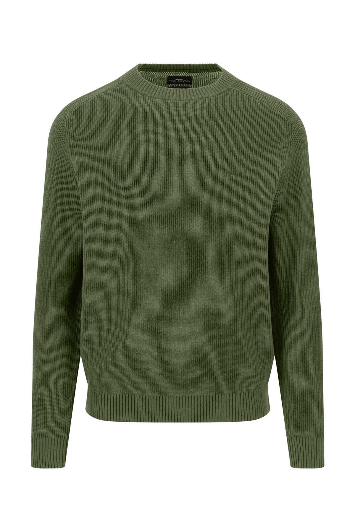 Fynch Hatton Supersoft Crew Neck Jumper - Moss